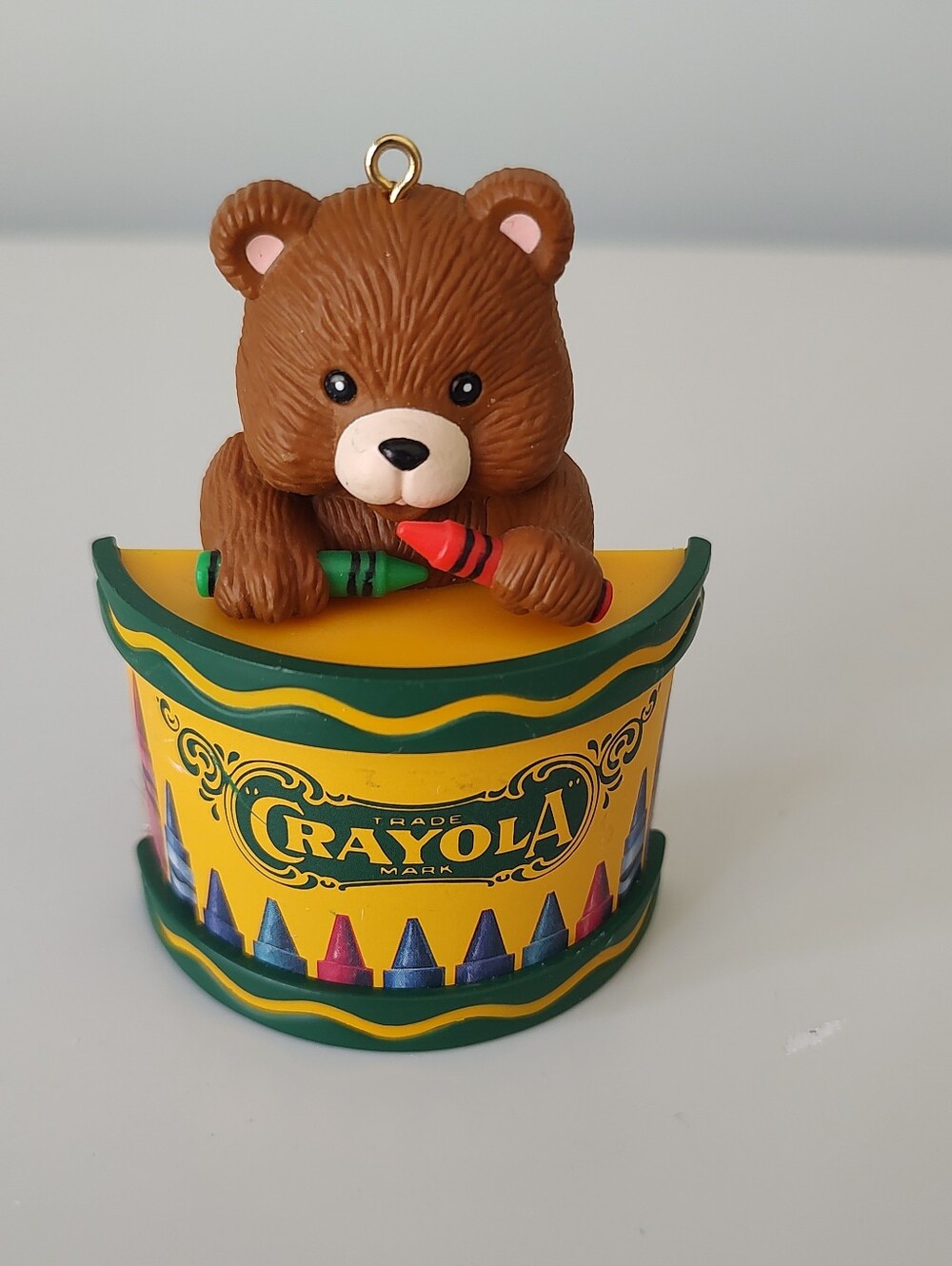 Vintage Binney & Smith 1992 Crayola Crayon Teddy Bear Christmas Ornament